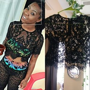 Lace crop top